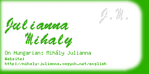 julianna mihaly business card