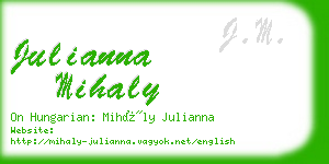 julianna mihaly business card